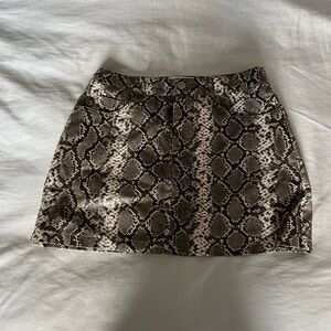 Snake print skirt